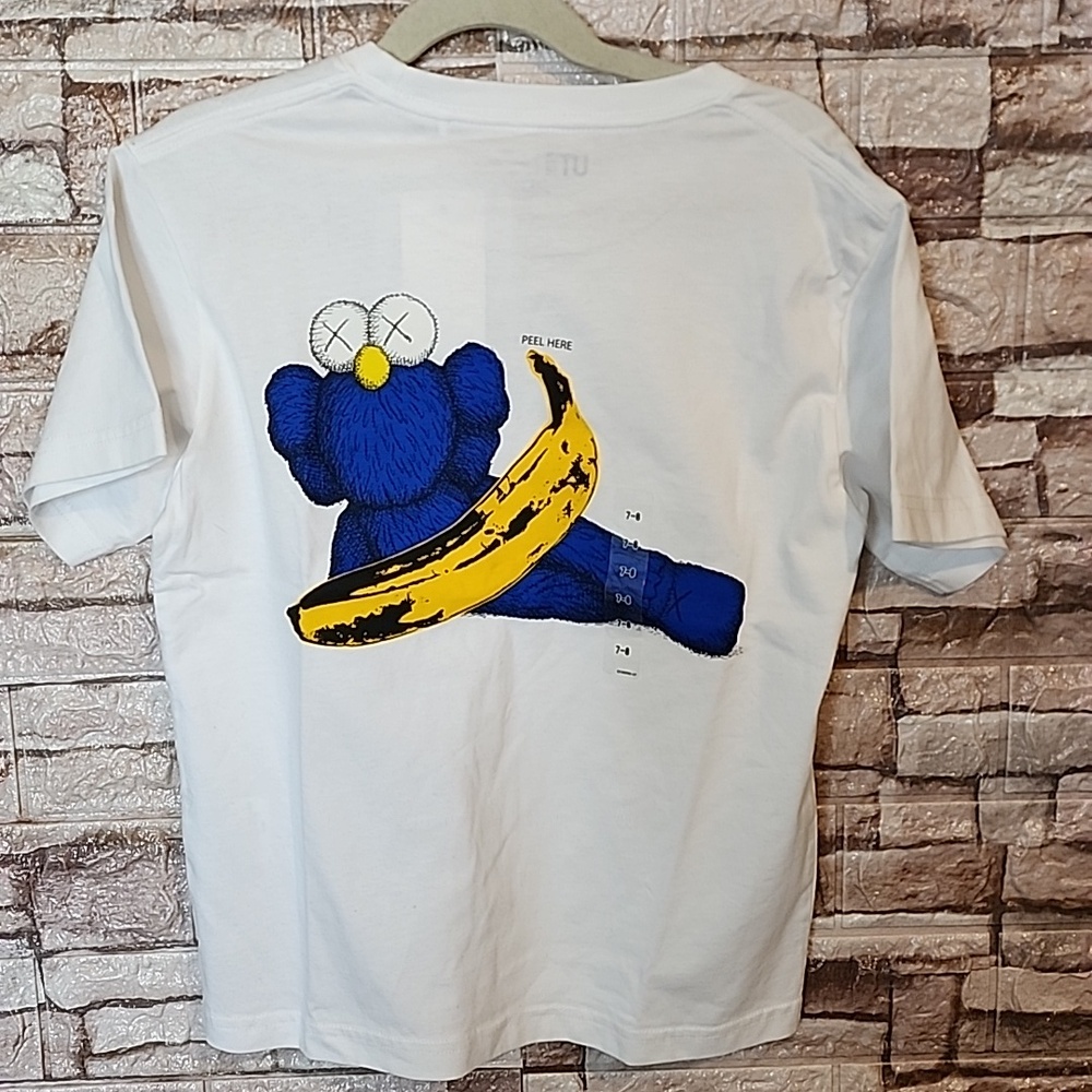 Uniqlo Kaws + Warhol White T-Shirt Short Sleeve Brand New